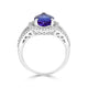 3.38 ct AAAA Pear Tanzanite Ring with 0.33 cttw Diamond in 14K White Gold