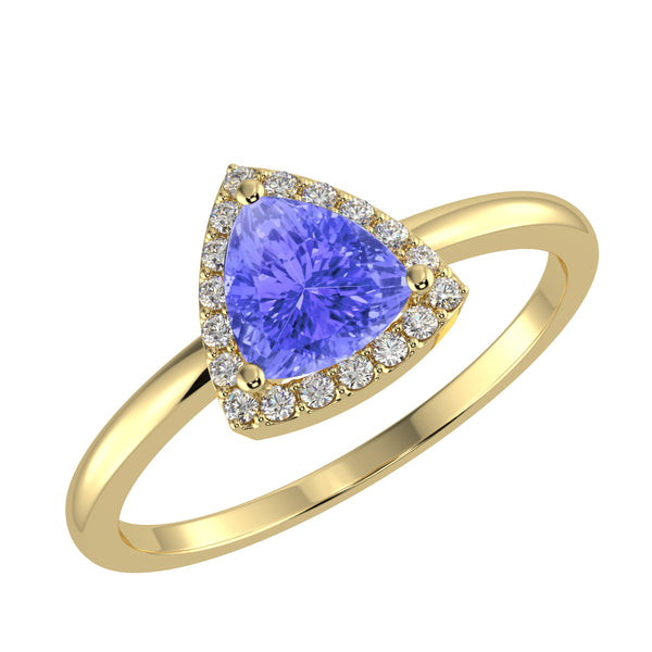 RTRA1002-Bella -Trillion Tanzanite Ring