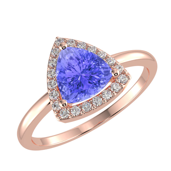 RTRA1002-Bella -Trillion Tanzanite Ring