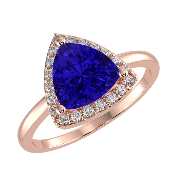 RTRA1002-Bella -Trillion Tanzanite Ring