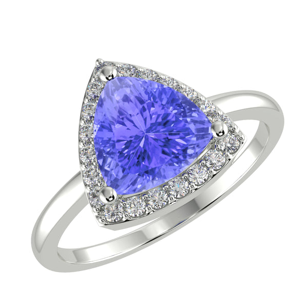 RTRA1002-Bella -Trillion Tanzanite Ring