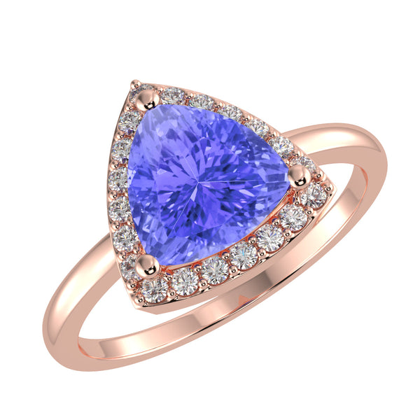 RTRA1002-Bella -Trillion Tanzanite Ring