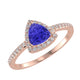 RTRA1003-Daisy -Trillion Tanzanite Ring