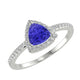 RTRA1003-Daisy -Trillion Tanzanite Ring