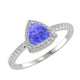 RTRA1003-Daisy -Trillion Tanzanite Ring