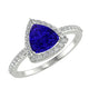 RTRA1003-Daisy -Trillion Tanzanite Ring