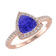 RTRA1003-Daisy -Trillion Tanzanite Ring