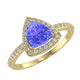 RTRA1003-Daisy -Trillion Tanzanite Ring