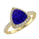 RTRA1003-Daisy -Trillion Tanzanite Ring