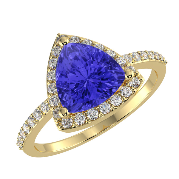 RTRA1003-Daisy -Trillion Tanzanite Ring