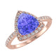 RTRA1003-Daisy -Trillion Tanzanite Ring