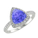 RTRA1003-Daisy -Trillion Tanzanite Ring