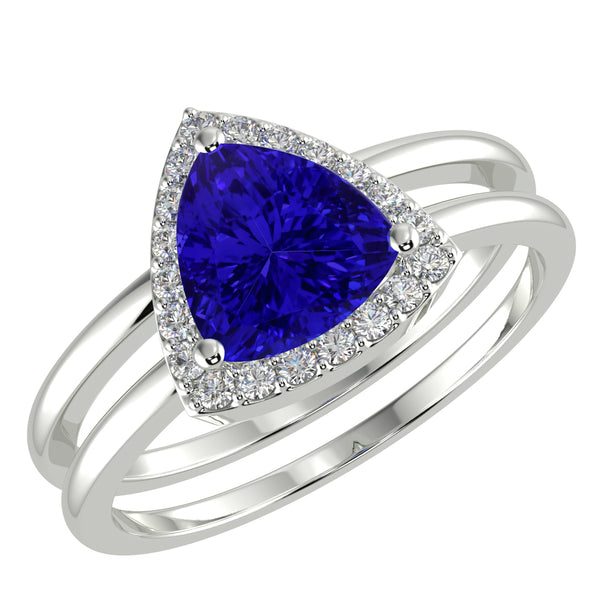 RTRA1005-Holly -Trillion Tanzanite Ring