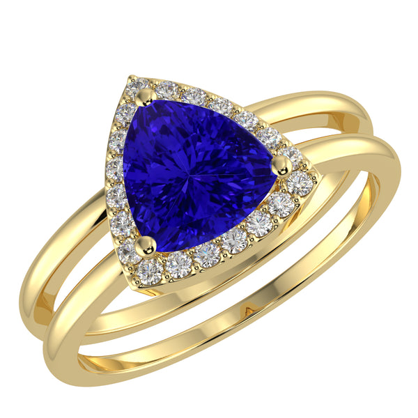 RTRA1005-Holly -Trillion Tanzanite Ring