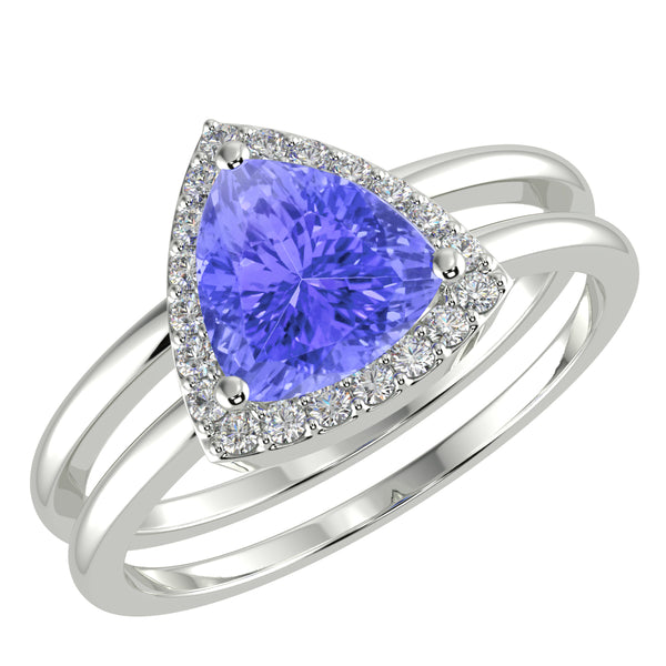 RTRA1005-Holly -Trillion Tanzanite Ring