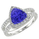 RTRA1005-Holly -Trillion Tanzanite Ring