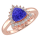 RTRA1006-Sierra -Trillion Tanzanite Ring