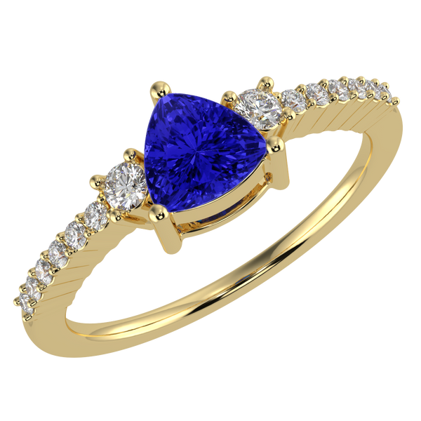 RTRA1007-Susan - Trillion Tanzanite Ring