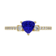 RTRA1007-Susan - Trillion Tanzanite Ring
