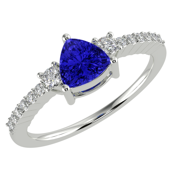 RTRA1007-Susan - Trillion Tanzanite Ring