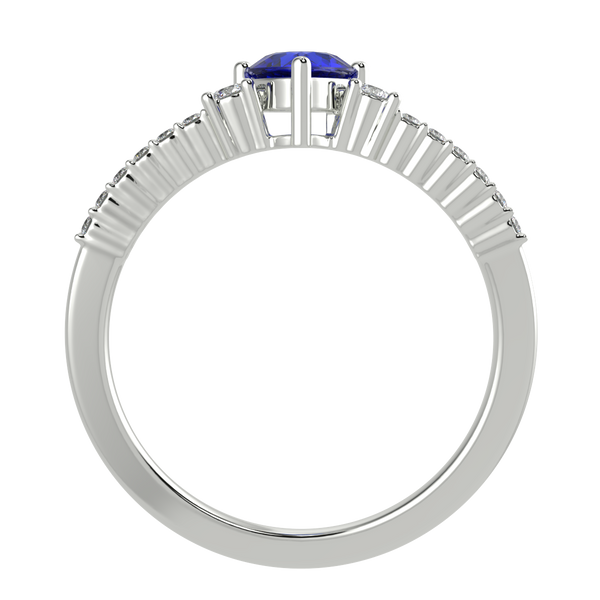 RTRA1007-Susan - Trillion Tanzanite Ring