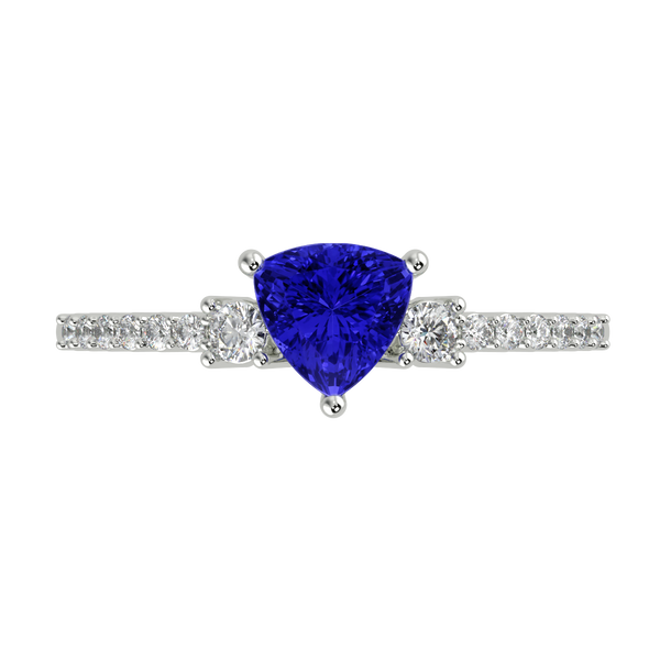RTRA1007-Susan - Trillion Tanzanite Ring