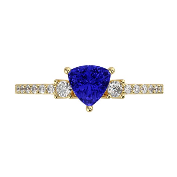 RTRA1007-Susan - Trillion Tanzanite Ring
