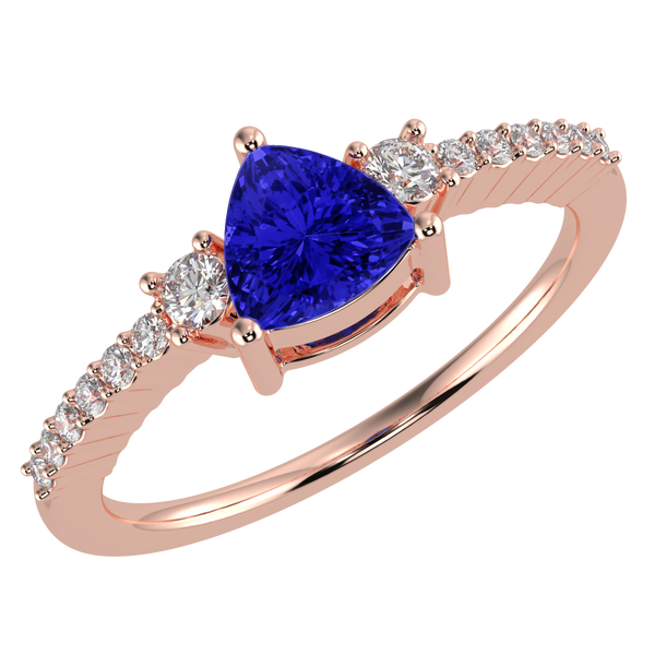 RTRA1007-Susan - Trillion Tanzanite Ring