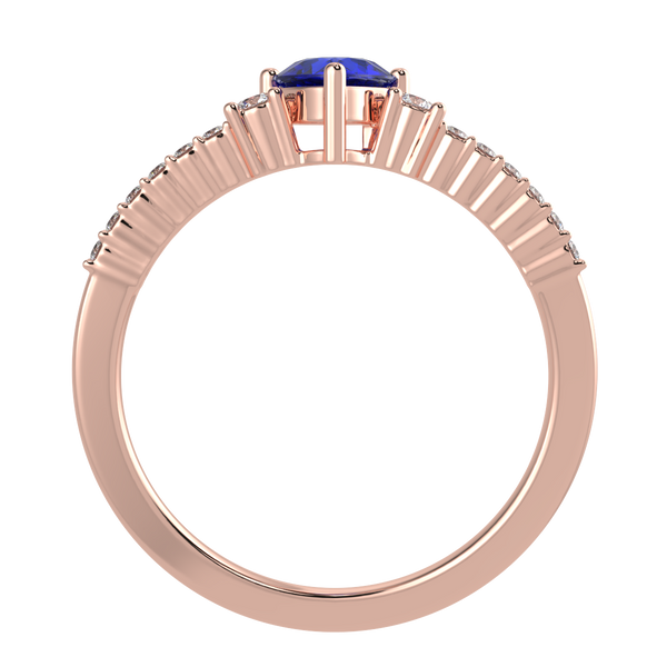 RTRA1007-Susan - Trillion Tanzanite Ring