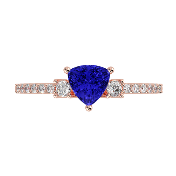 RTRA1007-Susan - Trillion Tanzanite Ring