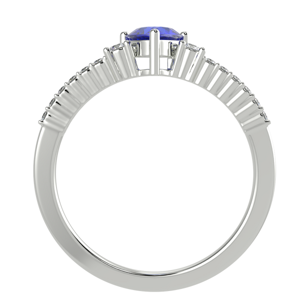 RTRA1007-Susan - Trillion Tanzanite Ring