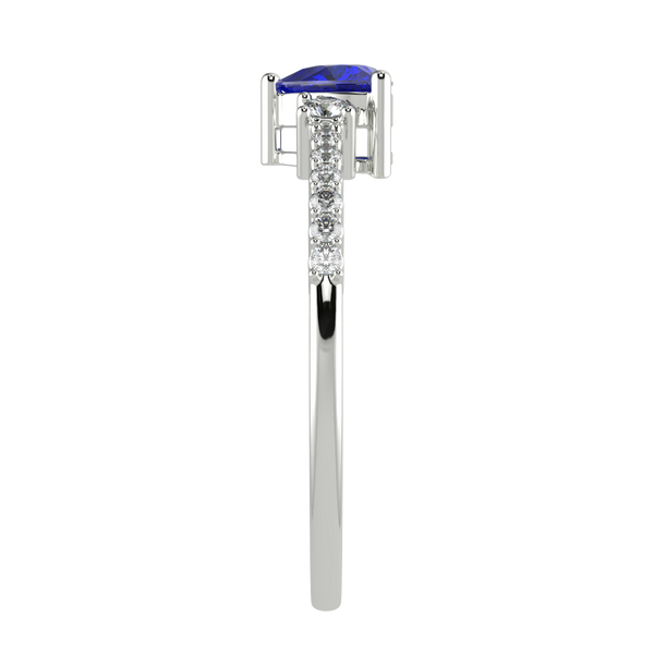 RTRA1007-Susan - Trillion Tanzanite Ring