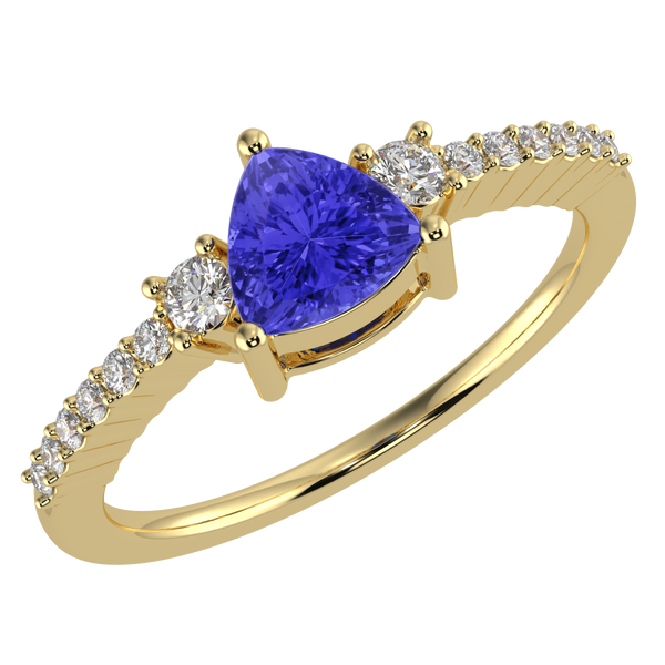 RTRA1007-Susan - Trillion Tanzanite Ring