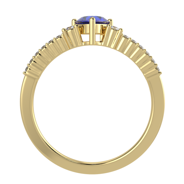 RTRA1007-Susan - Trillion Tanzanite Ring