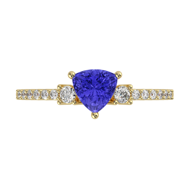 RTRA1007-Susan - Trillion Tanzanite Ring
