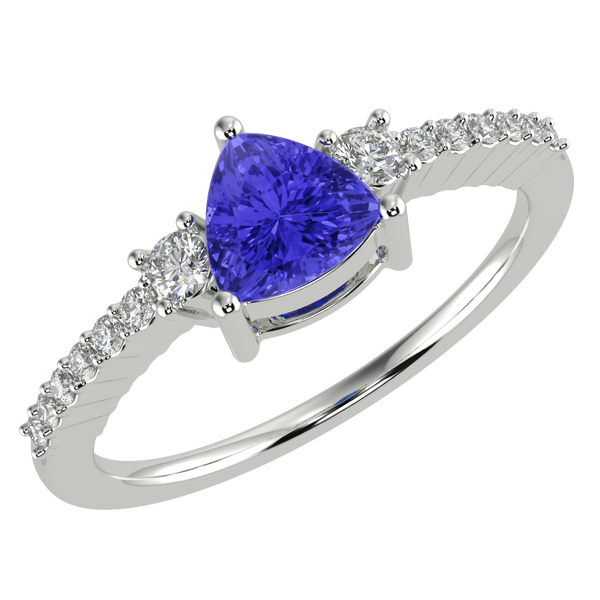 RTRA1007-Susan - Trillion Tanzanite Ring