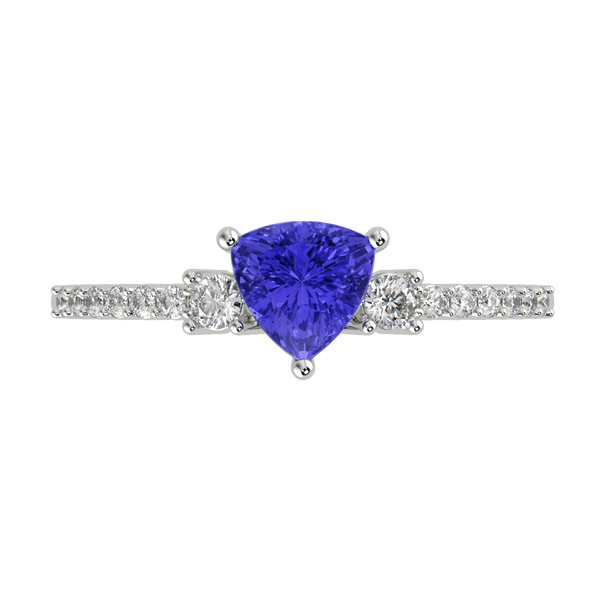RTRA1007-Susan - Trillion Tanzanite Ring