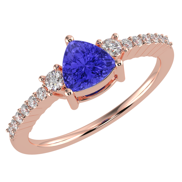 RTRA1007-Susan - Trillion Tanzanite Ring