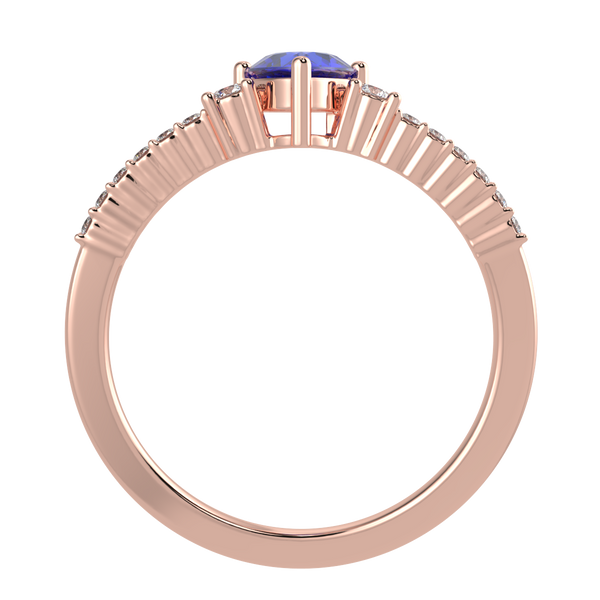 RTRA1007-Susan - Trillion Tanzanite Ring