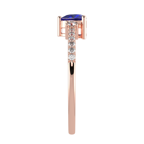 RTRA1007-Susan - Trillion Tanzanite Ring