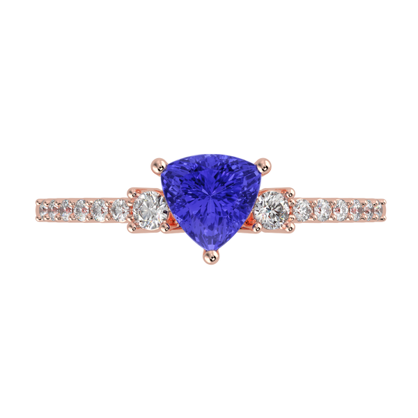 RTRA1007-Susan - Trillion Tanzanite Ring