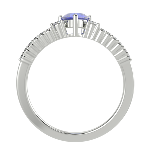 RTRA1007-Susan - Trillion Tanzanite Ring