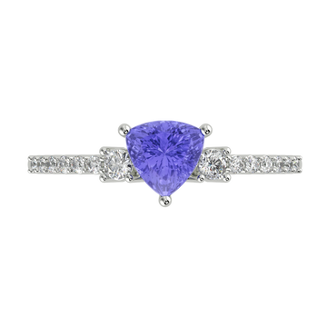 RTRA1007-Susan - Trillion Tanzanite Ring