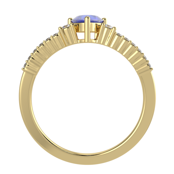 RTRA1007-Susan - Trillion Tanzanite Ring
