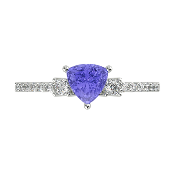 RTRA1007-Susan - Trillion Tanzanite Ring