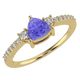 RTRA1007-Susan - Trillion Tanzanite Ring