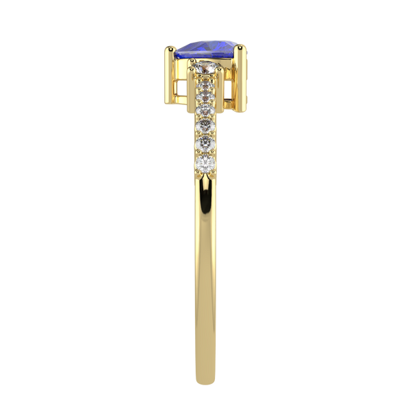 RTRA1007-Susan - Trillion Tanzanite Ring