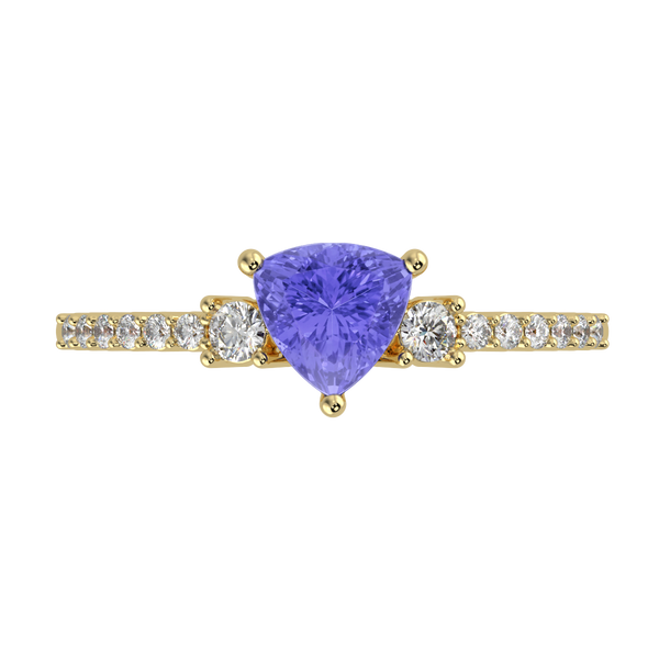 RTRA1007-Susan - Trillion Tanzanite Ring