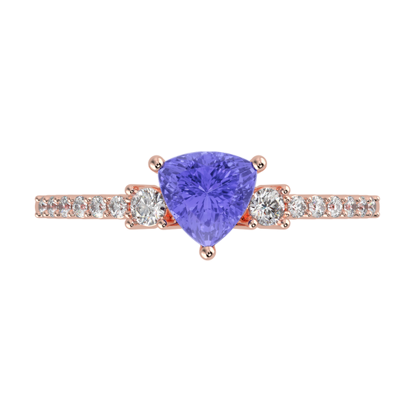 RTRA1007-Susan - Trillion Tanzanite Ring
