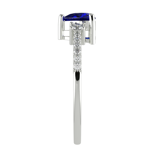 RTRA1007-Susan - Trillion Tanzanite Ring